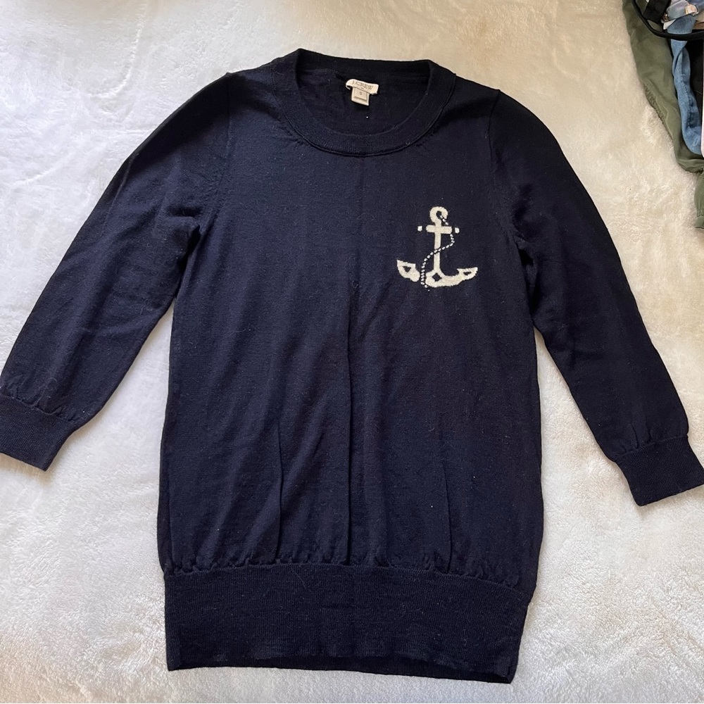 J. Crew Navy Nautical Sweater, Size Small
